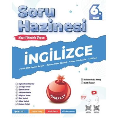 Nartest Yayınları 6. Sınıf İngilizce Soru Hazinesi