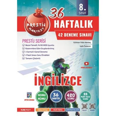 Nartest Yayınları LGS 8. Sınıf Haftalık İngilizce Denemeleri