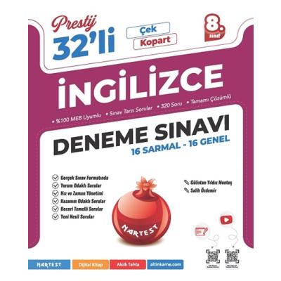 Nartest Yayınları LGS 8. Sınıf Prestij İngilizce 32 Deneme