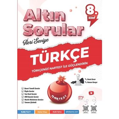 Nartest Yayınları LGS 8. Sınıf Altın Sorular Türkçe