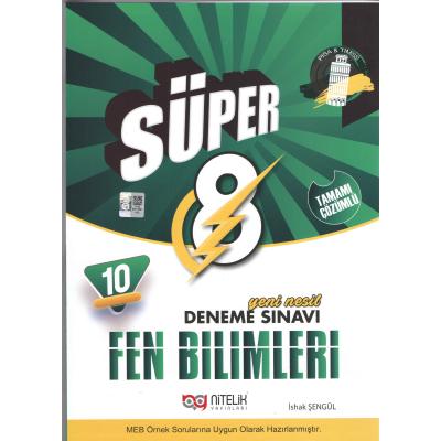 Nitelik Yayınları LGS 8. Sınıf Fen Bilimleri Süper 10 Deneme Sınavı