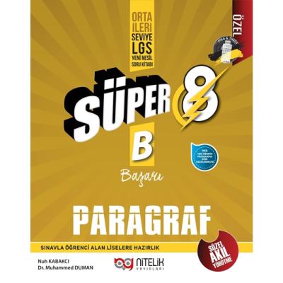 Nitelik Yayınları Lgs Süper 8. Sınıf Yeni Nesil Paragraf Soru Kitabı