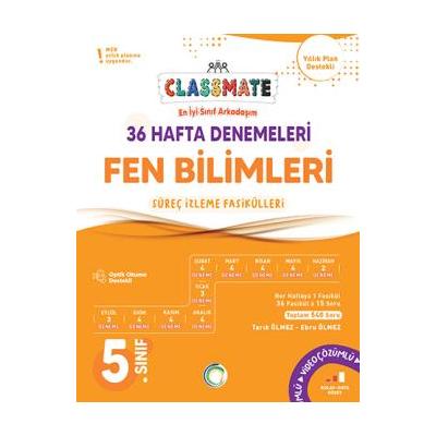 Okyanus Yayınları 5. Sınıf Classmate Fen Bilimleri 36 Hafta Denemeleri 