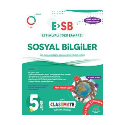Okyanus Yayınları 5. Sınıf Classmate (ESB) Sosyal Bilgiler Etkinlikli Soru Bankası
