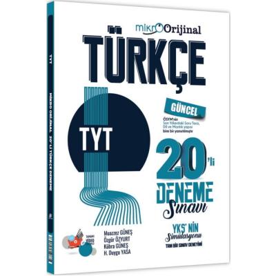 Orijinal Mikro TYT Türkçe 20 Deneme Sınavı