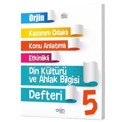 Orjin Okul 5. Sınıf 2025 Din Kültürü Ve Ahlak Bilgisi Akıllı Defter