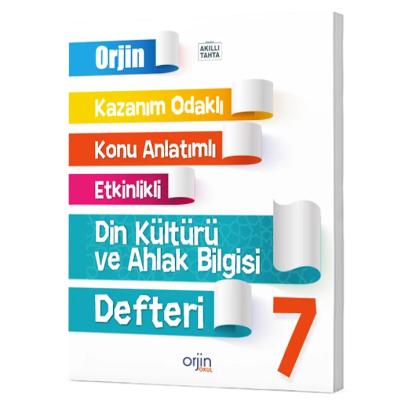 Orjin Okul 7. Sınıf Din Kültürü Ve Ahlak Bilgisi Akıllı Defter