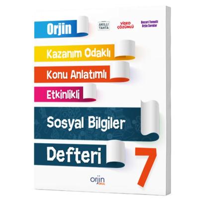 Orjin Okul 7. Sınıf Sosyal Bilgiler Akıllı Defter