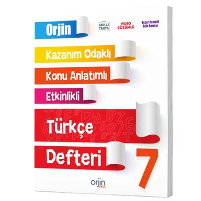 Orjin Okul 7. Sınıf Türkçe Akıllı Defter