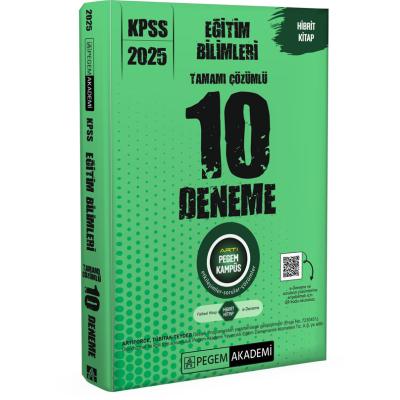 Pegem Yayınları 2025 KPSS Eğitim Bilimleri Tamamı Çözümlü 10 Deneme