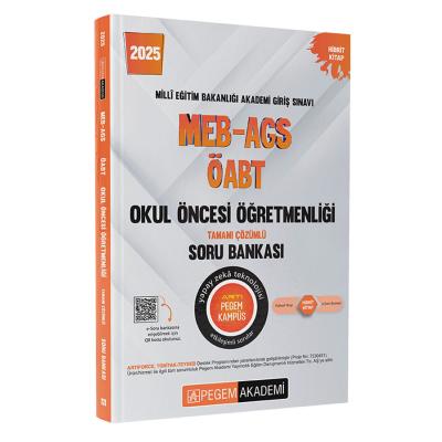 Pegem Yayınları 2025 MEB-AGS-ÖABT Okul Öncesi Öğretmenliği Tamamı Çözümlü Soru Bankası