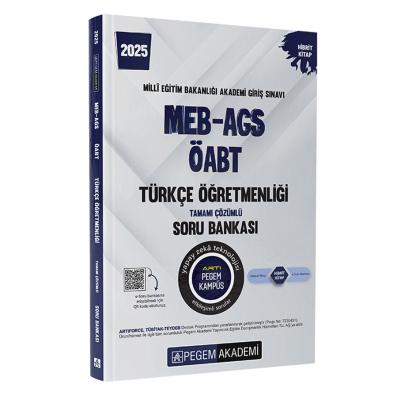 Pegem Yayınları 2025 MEB-AGS-ÖABT Türkçe Öğretmenliği Tamamı Çözümlü Soru Bankası