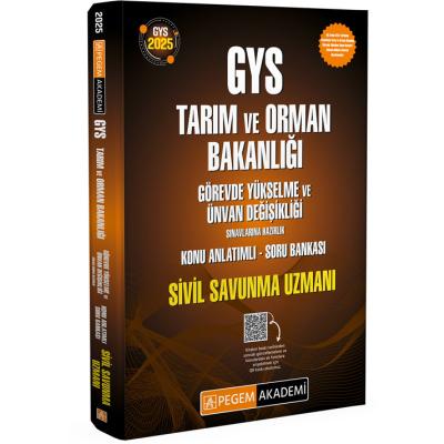 Pegem Yayınları 2025 GYS Tarım ve Orman Bakanlığı Görevde Yükselme Sınavlarına Hazırlık Konu Anlatımlı Soru Bankası - Sivil Savunma Uzmanı