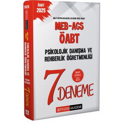 Pegem Yayınları 2025 MEB-AGS-ÖABT Psikolojik Danışma Ve Rehberlik Öğretmenliği Tamamı Çözümlü 7 Deneme