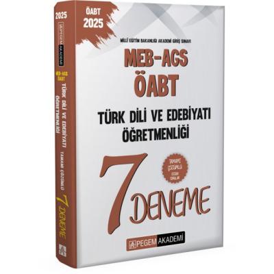 Pegem Yayınları 2025 MEB-AGS-ÖABT Türk Dili Ve Edebiyatı Öğretmenliği Tamamı Çözümlü 7 Deneme
