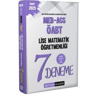 Pegem Yayınları 2025 MEB-AGS-ÖABT Lise Matematik Öğretmenliği Tamamı Çözümlü 7 Deneme