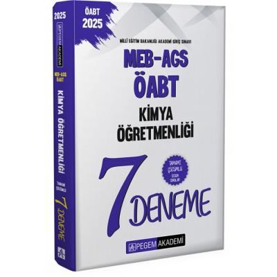 Pegem Yayınları 2025 MEB-AGS-ÖABT Kimya Öğretmenliği Tamamı Çözümlü 7 Deneme