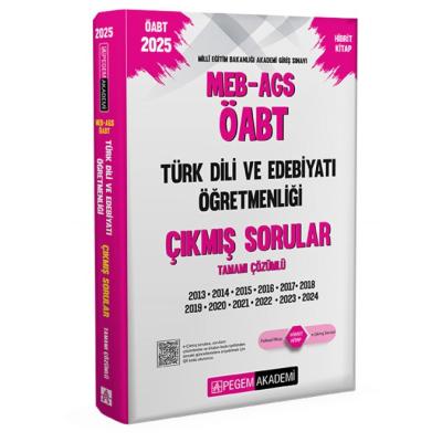 Pegem Yayınları 2025 MEB-AGS-ÖABT Türk Dili ve Edebiyatı Öğretmenliği Çıkmış Sorular