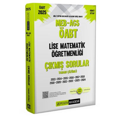 Pegem Yayınları 2025 MEB-AGS-ÖABT Lise Matematik Öğretmenliği Çıkmış Sorular