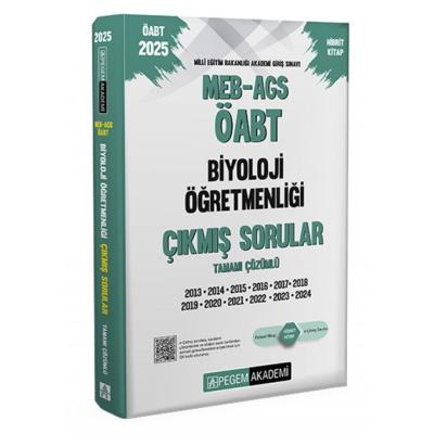 Pegem Yayınları 2025 MEB-AGS-ÖABT Biyoloji Öğretmenliği Tamamı Çözümlü Çıkmış Sorular
