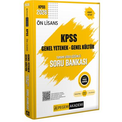 Pegem Yayınları 2026 KPSS Ön Lisans Soru Bankası Genel Yetenek Genel Kültür Tamamı Video Çözümlü