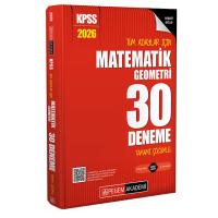 Pegem Yayınları 2026 KPSS Tüm Adaylar İçin Matematik-Geometri 30 Deneme Tamamı Çözümlü