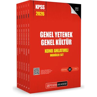 Pegem Yayınları 2026 KPSS Genel Yetenek Genel Kültür Lisans Konu Anlatımlı Modüler Set - (6 Kitap)