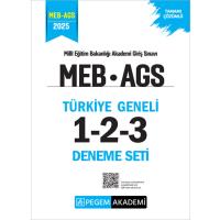 Pegem Yayınları 2025 MEB AGS Tamamı Çözümlü Türkiye Geneli 1-2-3 (3'lü Deneme Seti)