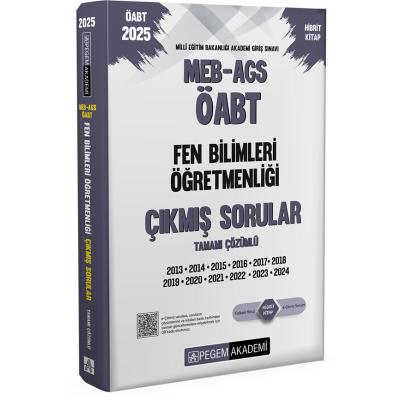 Pegem Yayınları 2025 MEB-AGS-ÖABT Fen Bilimleri Öğretmenliği Tamamı Çözümlü Çıkmış Sorular