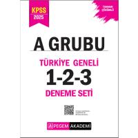Pegem Yayınları 2025 KPSS A Grubu Tamamı Çözümlü Türkiye Geneli 1-2-3 (3'lü Deneme Seti)