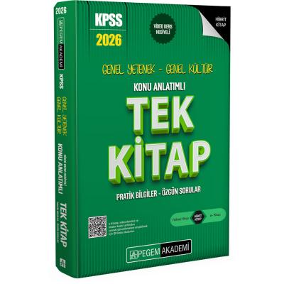 Pegem Yayınları 2026 KPSS Genel Yetenek Genel Kültür Konu Anlatımlı Tek Kitap
