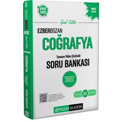 Pegem Yayınları 2026 KPSS Genel Yetenek Genel Kültür Ezberbozan Coğrafya Tamamı Video Çözümlü Soru Bankası