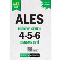 Pegem Yayınları 2025 ALES Tamamı Çözümlü Türkiye Geneli 4-5-6 (3'lü Deneme Seti)