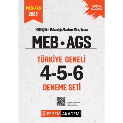 Pegem Yayınları 2025 MEB AGS Tamamı Çözümlü Türkiye Geneli 4-5-6 (3'lü Deneme Seti)