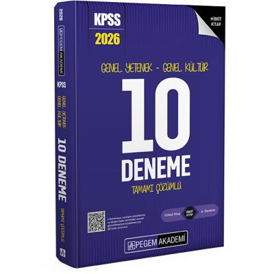 Pegem Yayınları 2026 KPSS Genel Yetenek Genel Kültür Tamamı Çözümlü 10 Deneme