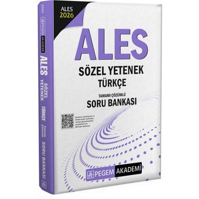 Pegem Yayınları 2026 ALES Sözel Yetenek Türkçe Tamamı Çözümlü Soru Bankası