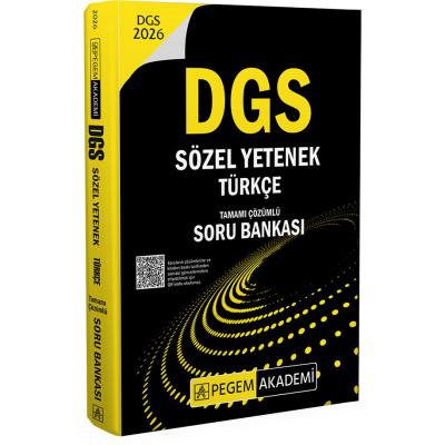 Pegem Yayınları 2026 DGS Sözel Yetenek Türkçe Tamamı Çözümlü Soru Bankası