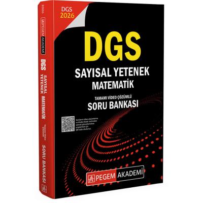 Pegem Yayınları 2026 DGS Sayısal Yetenek Matematik Tamamı Video Çözümlü Soru Bankası