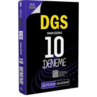 Pegem Yayınları 2026 DGS Tamamı Çözümlü 10 Deneme