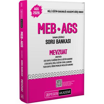 Pegem Yayınları 2026 MEB-AGS Soru Bankası Tamamı Çözümlü Mevzuat