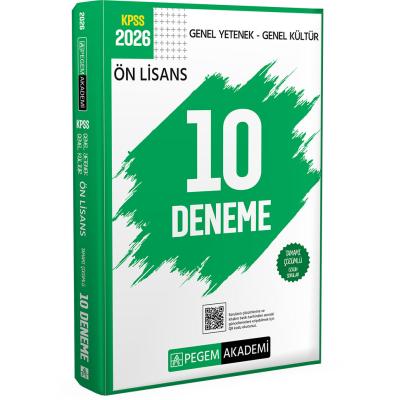 Pegem Yayınları 2026 KPSS Genel Yetenek Genel Kültür Ön Lisans Tamamı Çözümlü 10 Deneme
