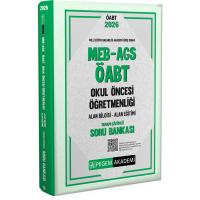 Pegem Yayınları 2026 MEB AGS ÖABT Okul Öncesi Öğretmenliği Alan Bilgisi - Alan Eğitimi Tamamı Çözümlü Soru Bankası