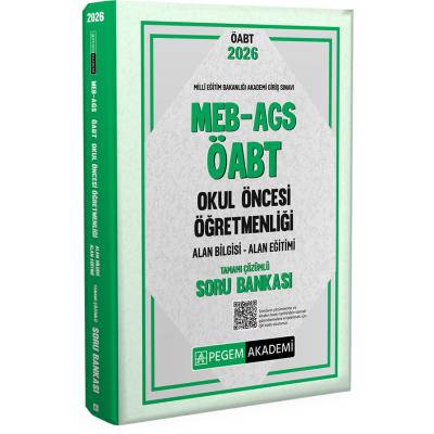 Pegem Yayınları 2026 MEB AGS ÖABT Okul Öncesi Öğretmenliği Alan Bilgisi - Alan Eğitimi Tamamı Çözümlü Soru Bankası