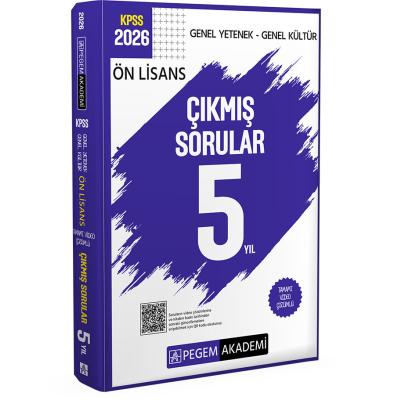 Pegem Yayınları 2026 KPSS Ön Lisans Genel Yetenek Genel Kültür Tamamı Video Çözümlü Çıkmış Sorular 5 Yıl