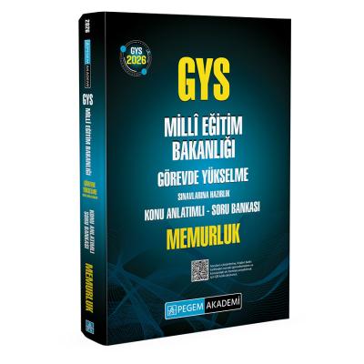 Pegem Yayınları 2026 GYS MEB Görevde Yükselme Sınavlarına Hazırlık Konu Anlatımlı Soru Bankası MEMURLUK