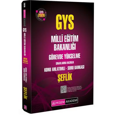 Pegem Yayınları 2026 GYS MEB Görevde Yükselme Sınavlarına Hazırlık Konu Anlatımlı Soru Bankası ŞEFLİK