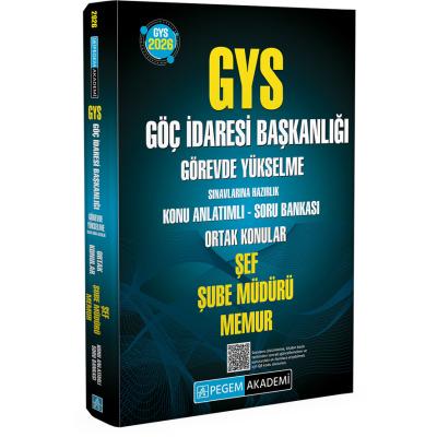 Pegem Yayınları 2026 GYS Göç İdaresi Başkanlığı Görevde Yükselme Sınavlarına Hazırlık Konu Anlatımlı Soru Bankası ŞEF ŞUBE MÜDÜR MEMUR ORTAK KONULAR