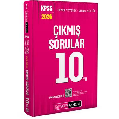 Pegem Yayınları 2026 KPSS Genel Yetenek Genel Kültür Tamamı Çözümlü Çıkmış Sorular 10 Yıl
