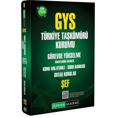 Pegem Yayınları 2026 GYS Türkiye Taşkömürü Kurumu Görevde Yükselme Sınavlarına Hazırlık Konu Anlatımlı Soru Bankası Ortak Konular ŞEF