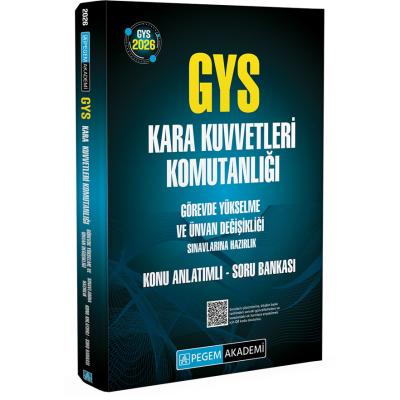 Pegem Yayınları 2026 GYS Kara Kuvvetleri Komutanlığı Görevde Yükselme ve Ünvan Değişikliği Konu Anlatımlı Soru Bankası